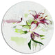 Colorful Flowers With Color Splashes, Floral Disc Metal Wall Art, 23"