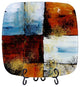 Abstract Geometric Square Platter