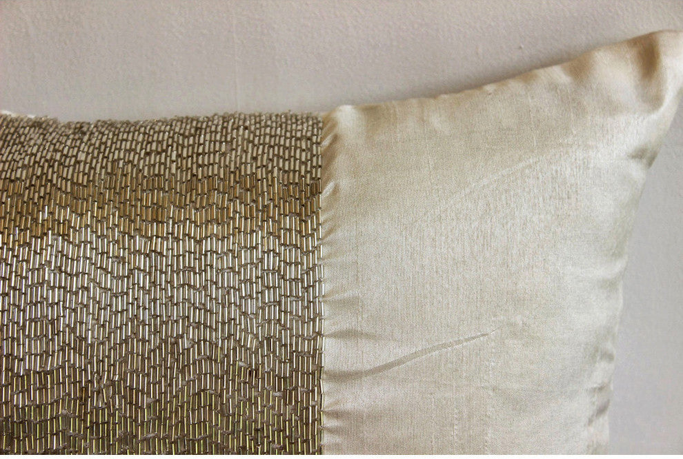 White Decorative Euro shams 26"x26" Silk, White Sparkle
