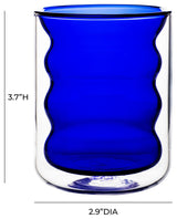 Waves Blue Water Glass, Set of 4