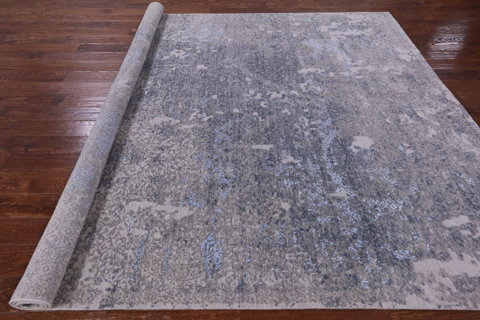 Wool and Silk Persian Hand Knotted Rug 8' 0" X 10' 0" Q7176
