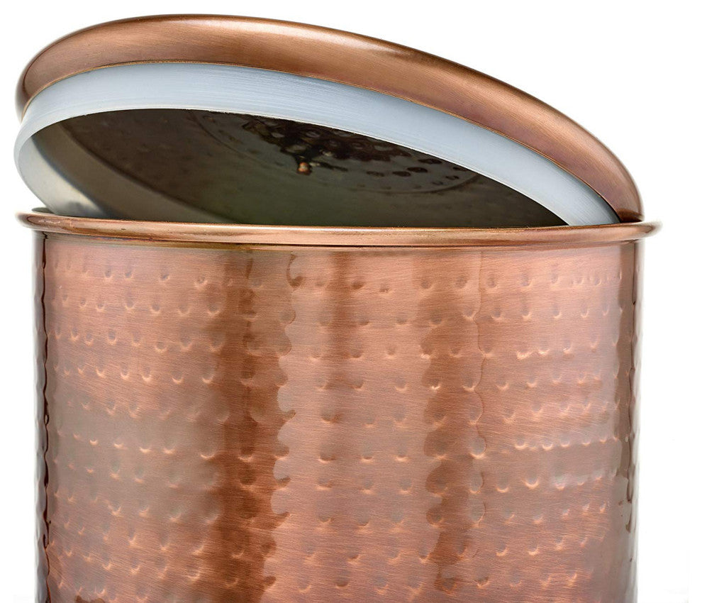 nu steel Hammered Antique Copper 1.5 QT Canister