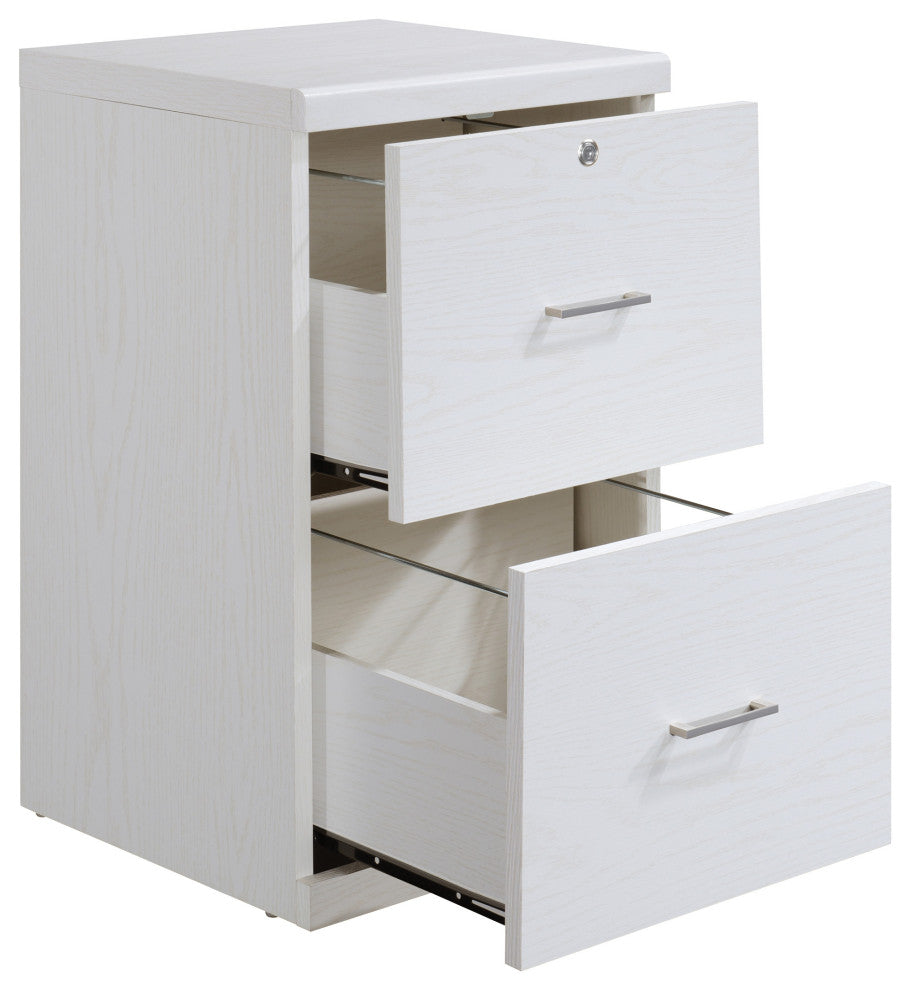 Alpine 2-Drawer Vertical File With Lockdowel Fastening System, White Finish
