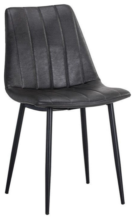 Drew Dining Chair, Black, Bravo Portabella, Set of 2