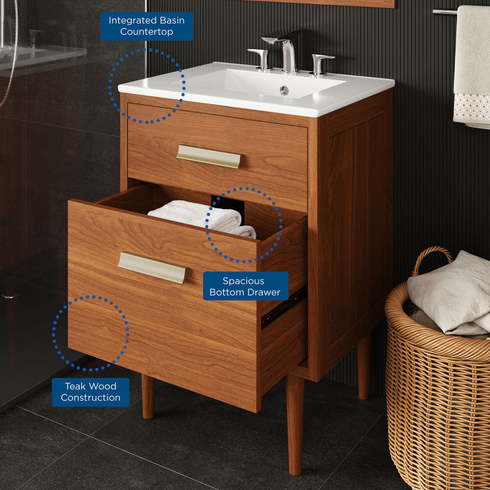 Cassia 24" Bathroom Vanity Natural White -5108