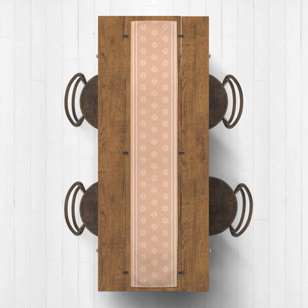 Blush Mudcloth 16x90 Cotton Twill Runner