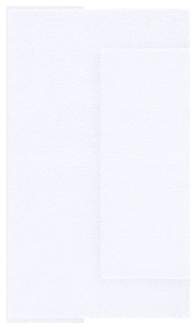 Madison Park Signature Marshmallow Bath Rug, White, 20x24" Contour