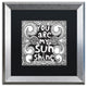 Hello Angel ''Sunshine'' Art, Silver Frame, Black Mat, 16x16