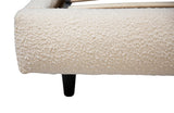 White Mod Boucle King Bed Frame