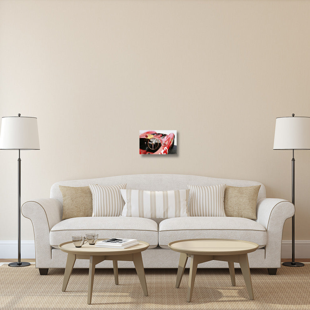 "Ferrari Cockpit Monterey Watercolor" Fine Art Print