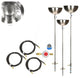 3 Pack Portable Propane 72"Stainless Steel Tiki Type Torches