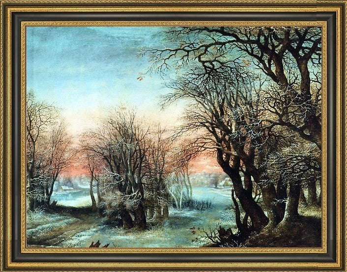 Denis Van Alsloot Winter Landscape Framed Premium Canvas Print, 24"x18'