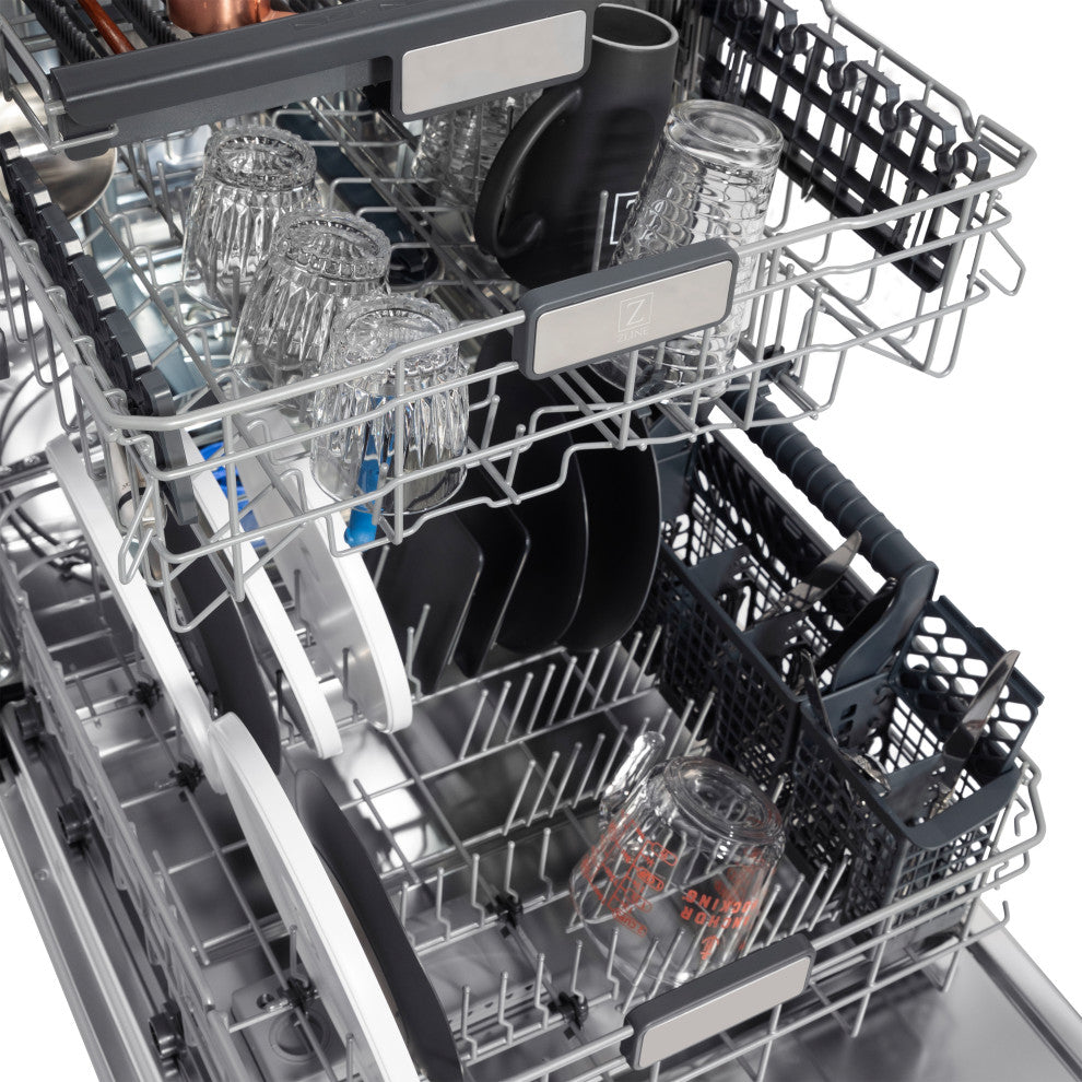 ZLINE 24" Tall Tub Dishwasher, White Matte DWMTZ-WM-24-CB