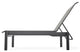 Leeward Sling Stackable Outdoor Chaise Lounge, Smoke/Black