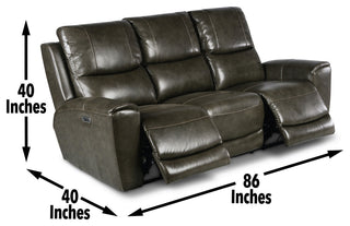 Laurel Power Reclining Sofa, Gray