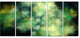 Perfect Green Starry Sky, Abstract Canvas Wall Art, 60"x28", 5 Panels