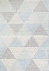 Newport Blue And Ivory Area Rug, 2'2"X7'7"