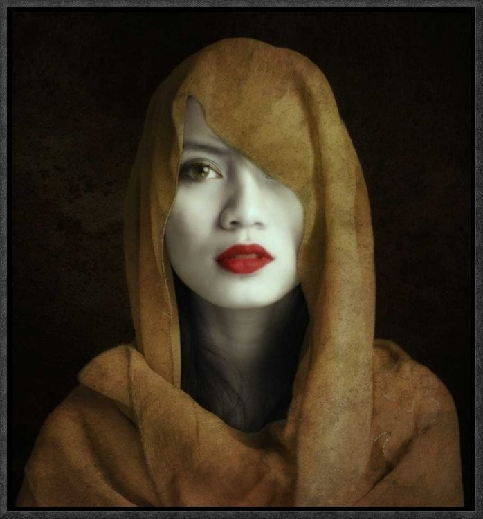 "Kemuning" Framed Canvas Giclee by Hari Sulistiawan, 16x17"