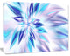 Light Blue Fractal Spiral Flower, Oversized Abstract Canvas Art Print, 60x40