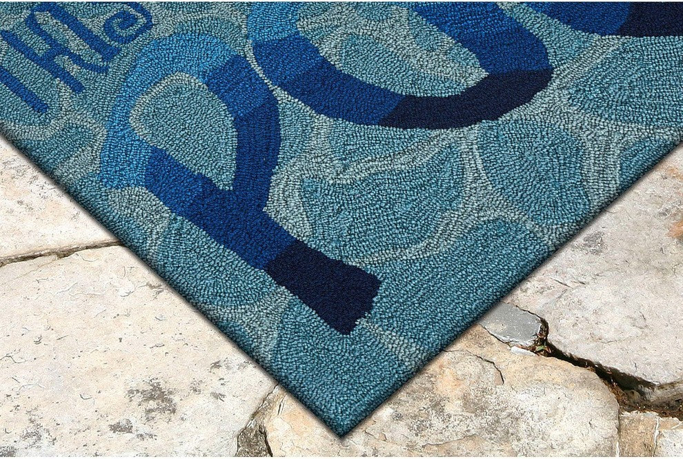 Frontporch This Way To The Pool Indoor/Outdoor Rug Water 2'x3'