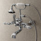 Aqua Vintage 7" Wall Mount Tub Faucet With Hand Shower, Polished Chrome
