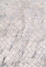 Dynamic Rugs Gold Polyester Area Rug 1352-897 Cream/Silver/Gold, 7'x10'