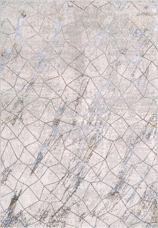 Dynamic Rugs Gold Polyester Area Rug 1352-897 Cream/Silver/Gold, 7'x10'