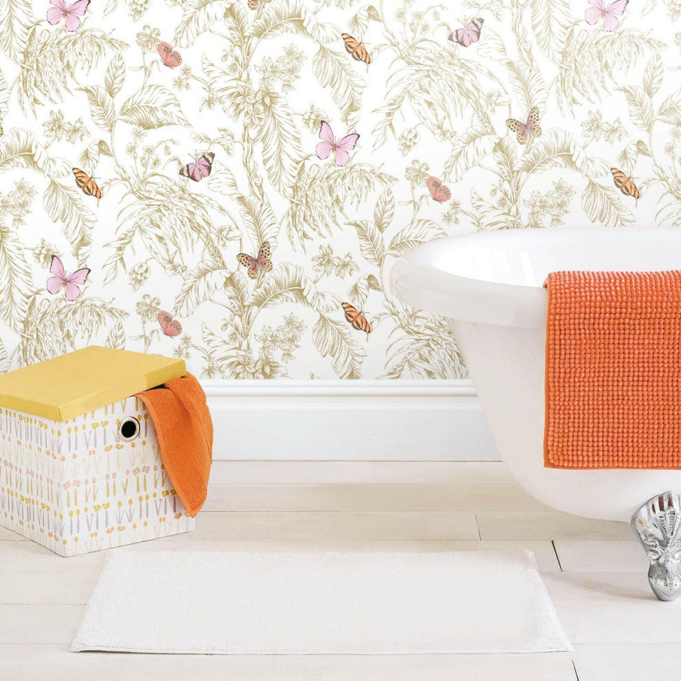 Butterfly Sketch Peel & Stick Wallpaper