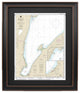 Framed Nautical Chart, Keweenaw Bay, Lake Superior, Michigan, 18x24