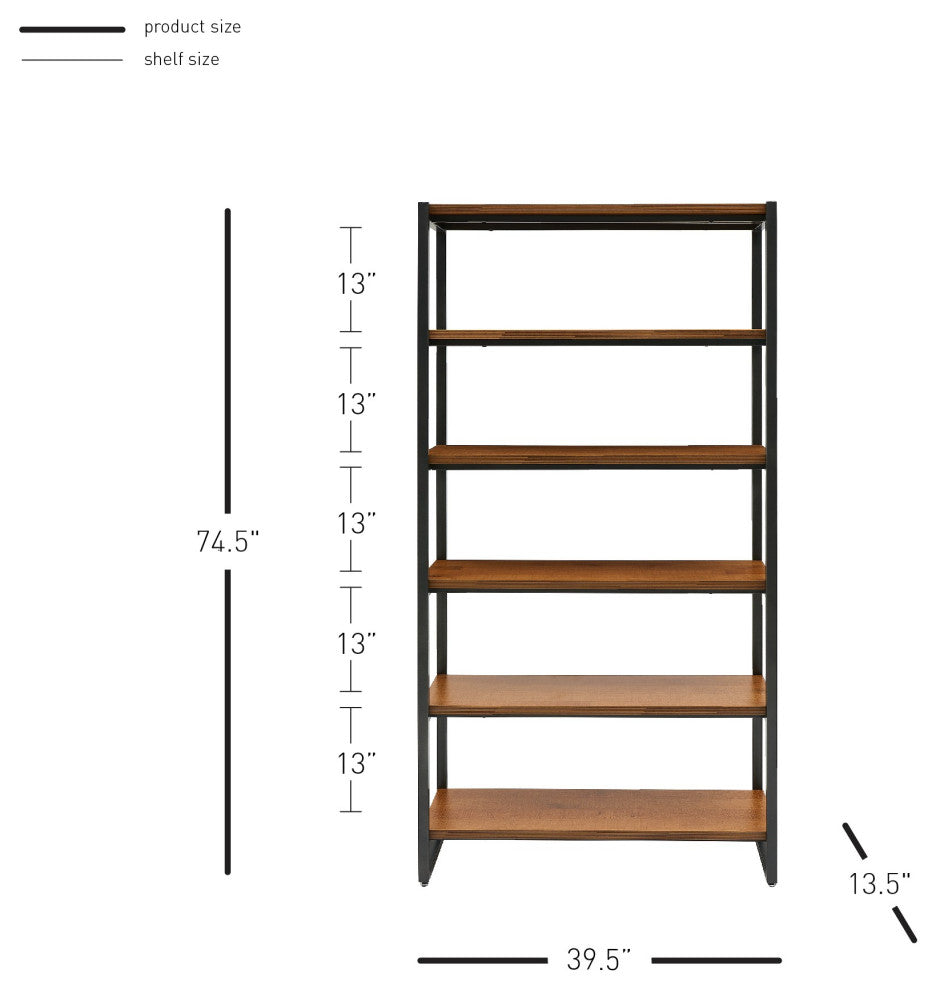 Anderson 6 Tier Bookcase