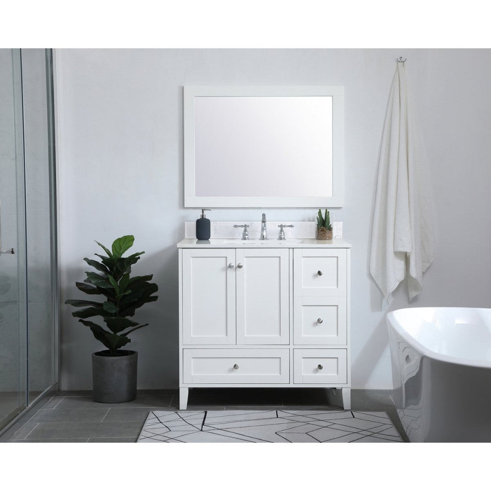 Elegant Decor sommerville Bathroom Vanity White