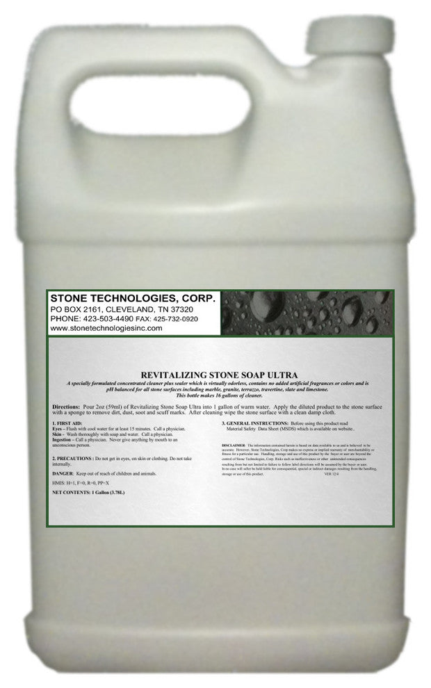 Revitalizing Stone Soap Ultra (1 gal) - Plant Based Cleaner with Sealer