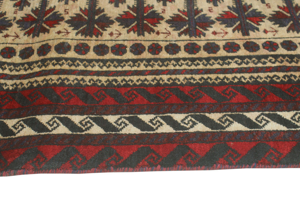Vintage Distressed Lucas Beige/Rust Runner, 3'4x6'9