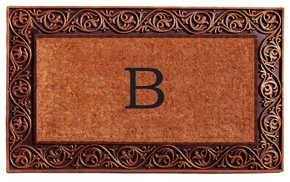 Prestige Bronze Monogram Doormat 18"x30", Letter B