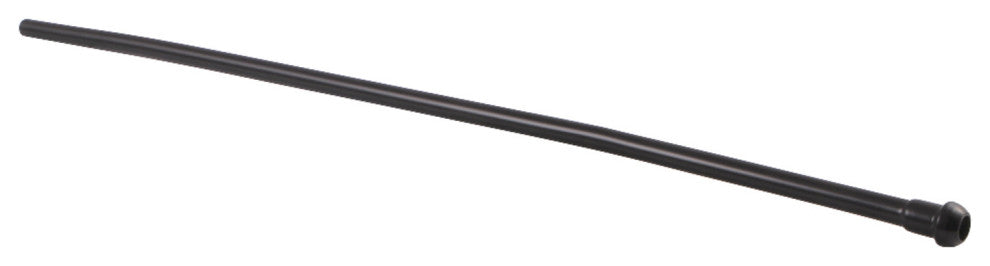 Showerscape 20" Bullnose Bathroom Supply Line, Matte Black