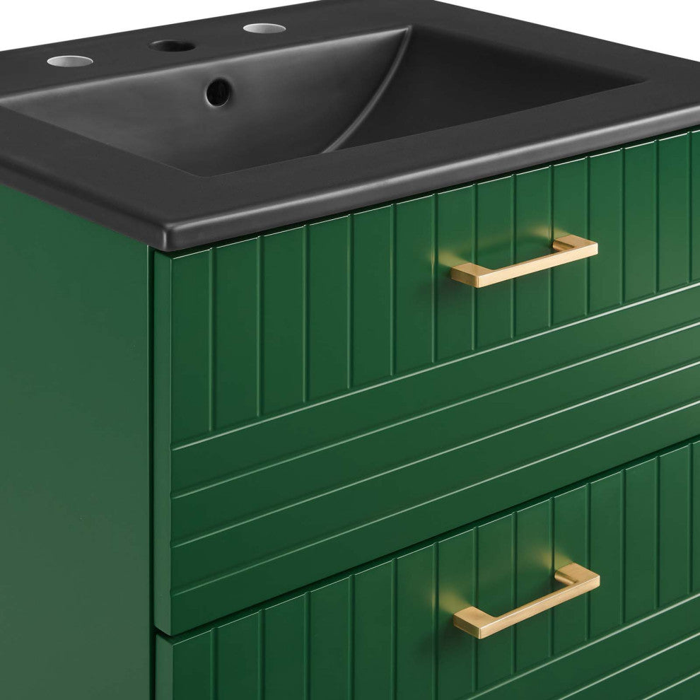 Daybreak 24" Bathroom Vanity, Green Black