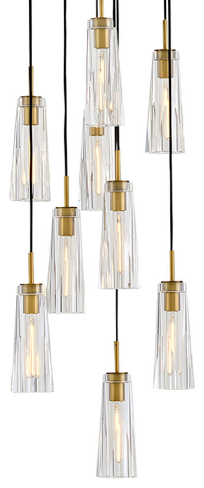 Fredrick Ramond Cosette Large Adjustable Pendant, Heritage Brass