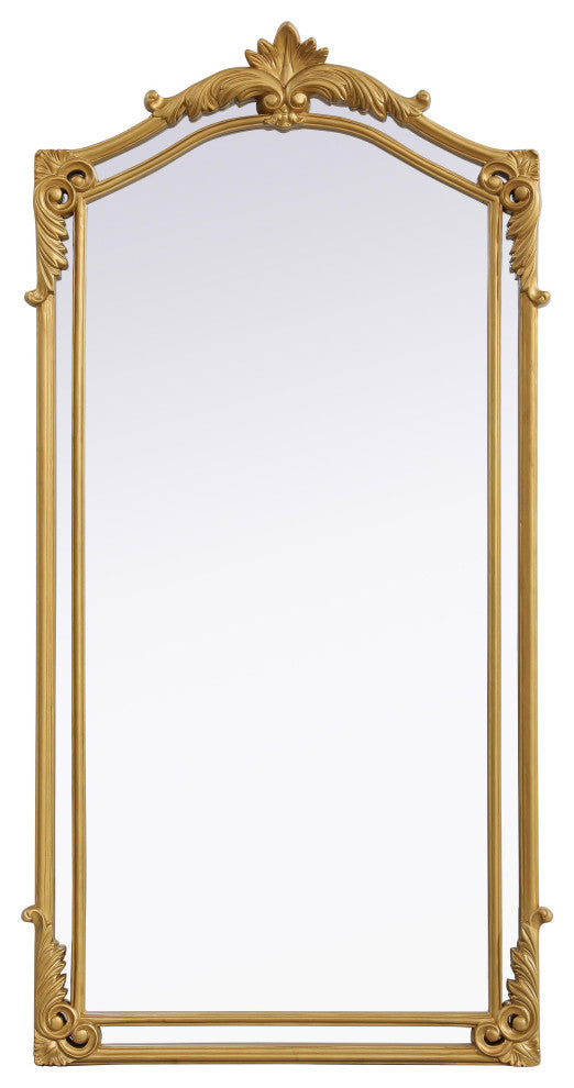 Home Living 33.5x66 Traditional Mirror, Gold Leaf
