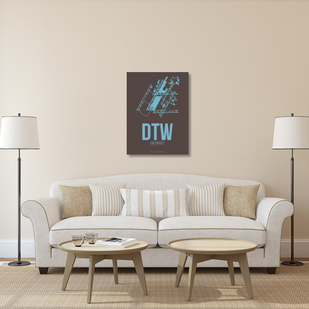 "DTW Detroit Poster 1" Fine Art Print