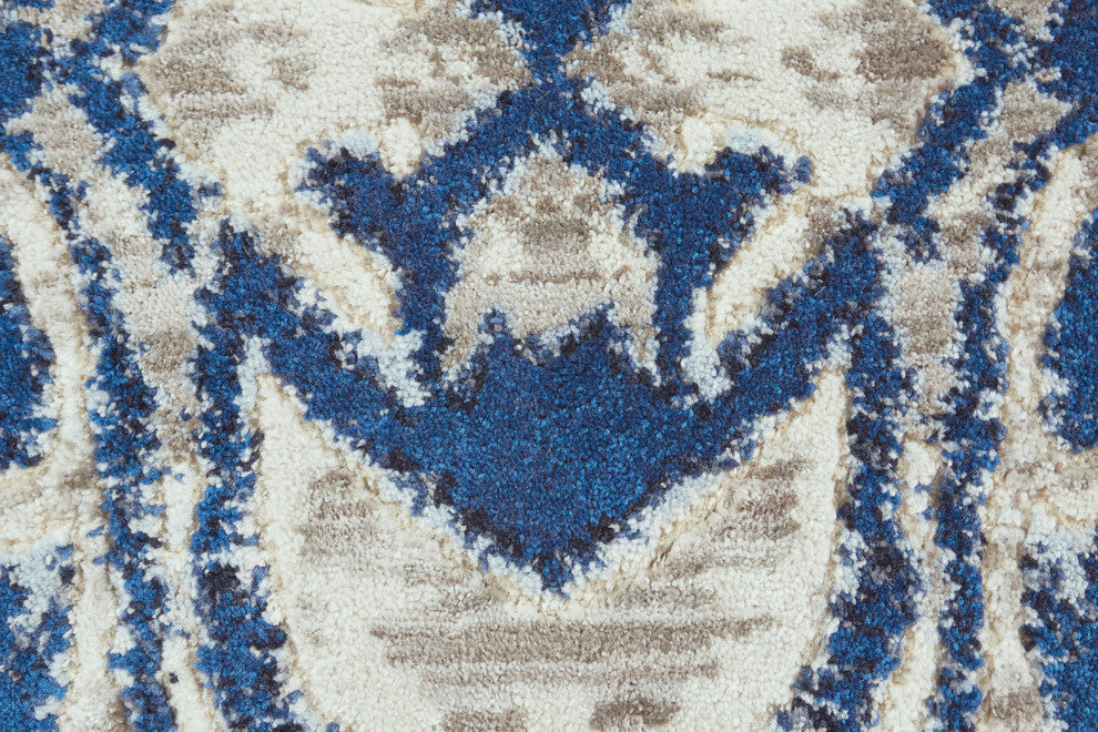 Weave & Wander Carini Rug, Blue Haze, 8'9" Round
