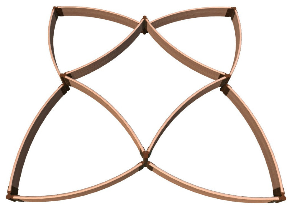 Classic Sienna 'Princess Diamond Butterfly' - 8' X 8' X 11" Garden - 1" Profile
