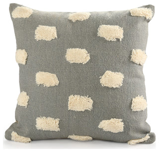 Pom Pom Palace Glam Throw Pillow, Light Gray, 20" X 20"