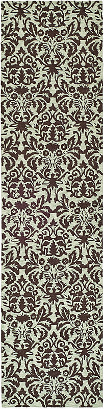 Safavieh Chelsea hk368c Damask Rug, Sage/Chocolate, 2'6"x8'0" Runner