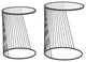 Shine Nesting Tables Set Clear and Black