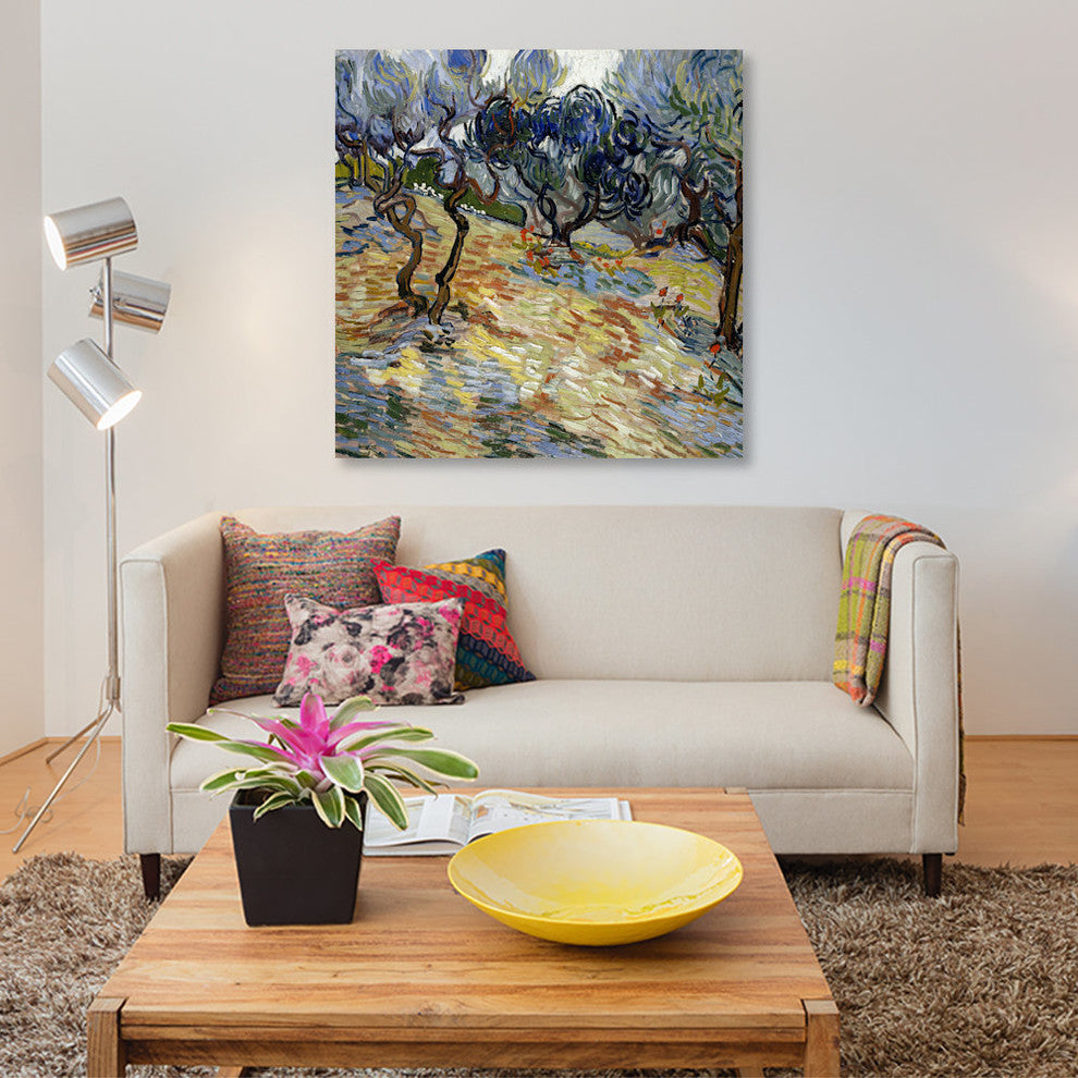 "Olive Trees" by Vincent van Gogh, Canvas Print, 18x18"