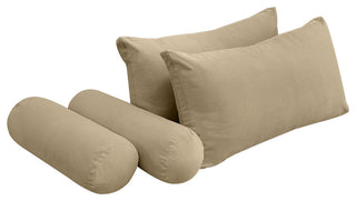 STYLE V2 Full Velvet Knife Edge Indoor Daybed Bolster Pillow |COVER ONLY| AD304