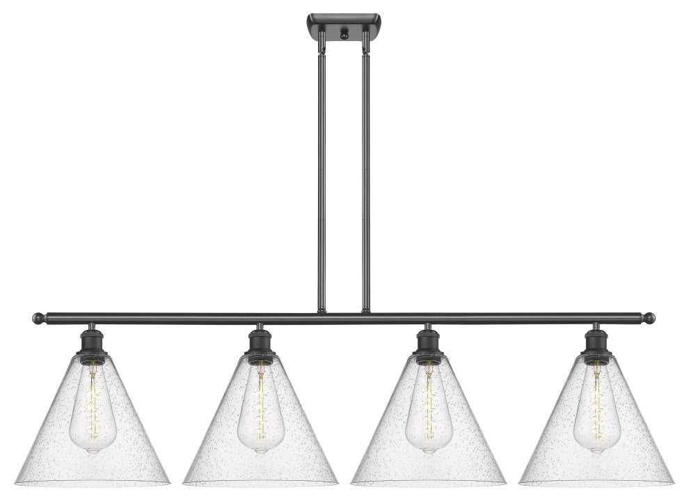Innovations 516-4I-BK-GBC-124-LED 4 Light Island Light, Matte Black