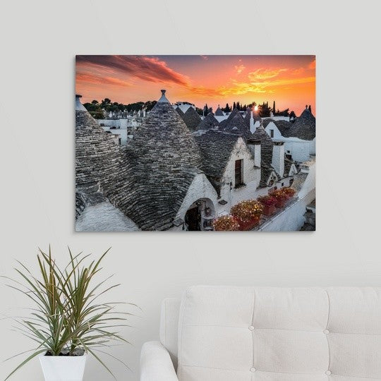 "Alberobello Sunset" Wrapped Canvas Art Print, 30"x22"x1.5"