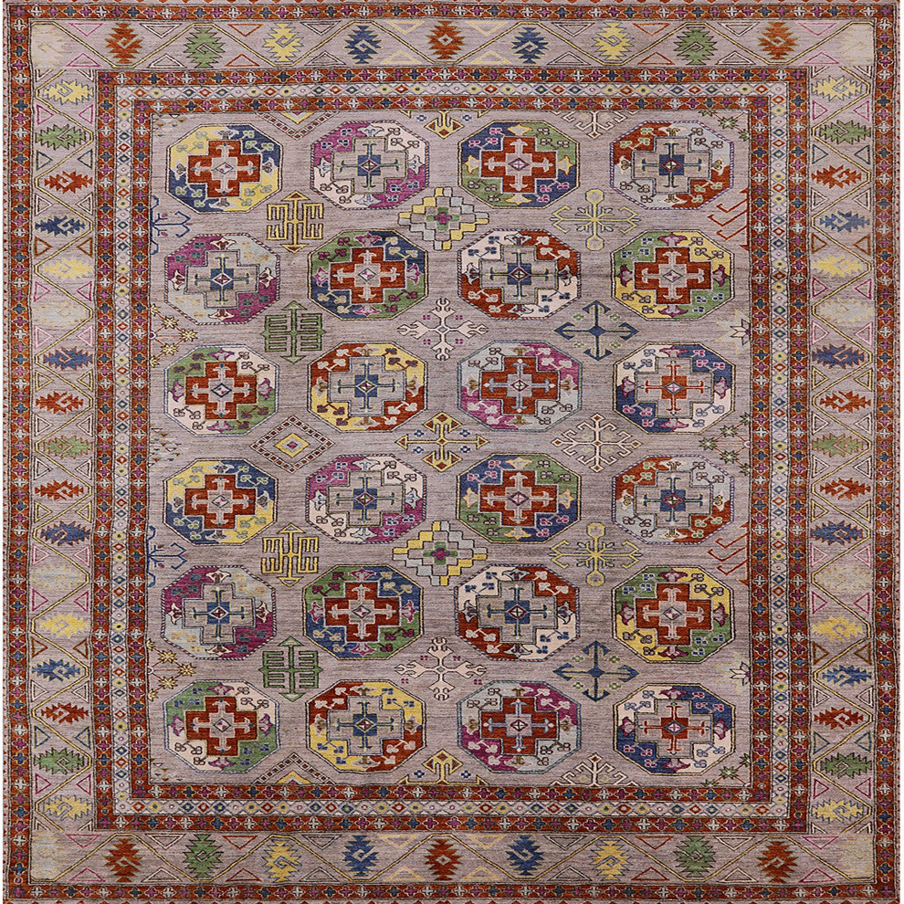 Ahgly Company Indoor Square Mid-Century Modern Area Rugs, 8' Square