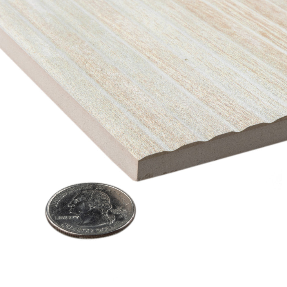 Larchwood Maple Fluted Ceramic Wall Tile